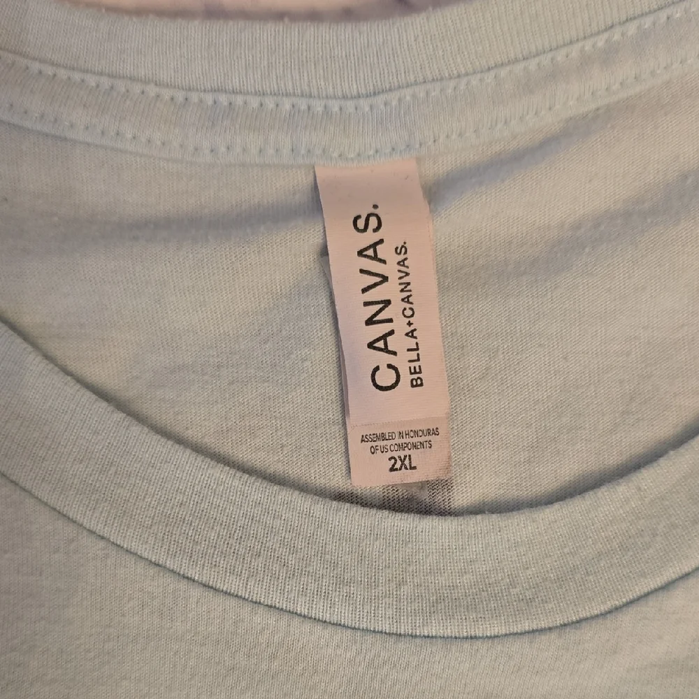 Bella Canvas Soft Blue T-Shirt - Picture 2 of 6
